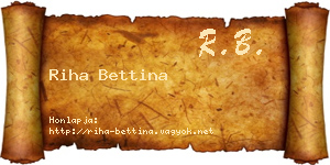 Riha Bettina névjegykártya