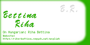 bettina riha business card
